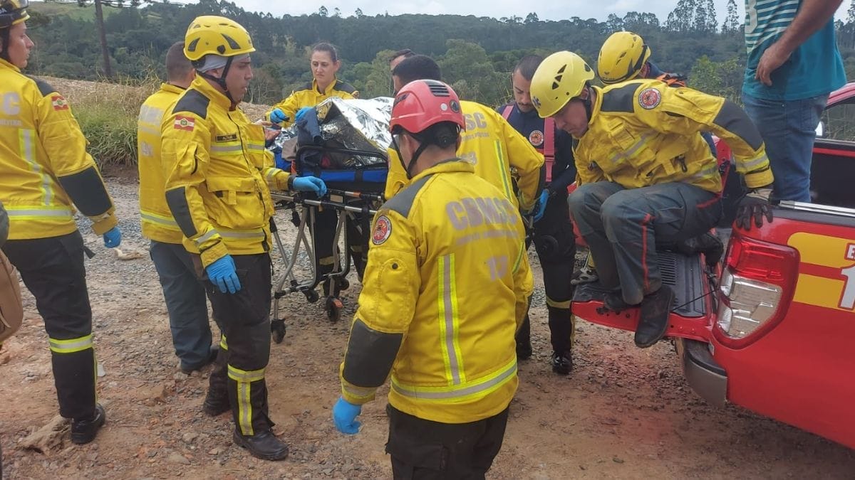 Resgate de homem desaparecido em Rio Negrinho