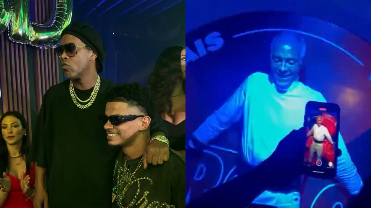 Ronaldinho e Romário aproveitaram a noite de Miami (Foto: Reprodução, Redes Sociais)