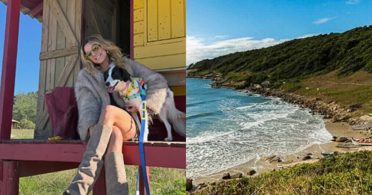 “Paraíso”: Ex-BBB Samira faz tour por praia em SC e relembra rotina antes de reality