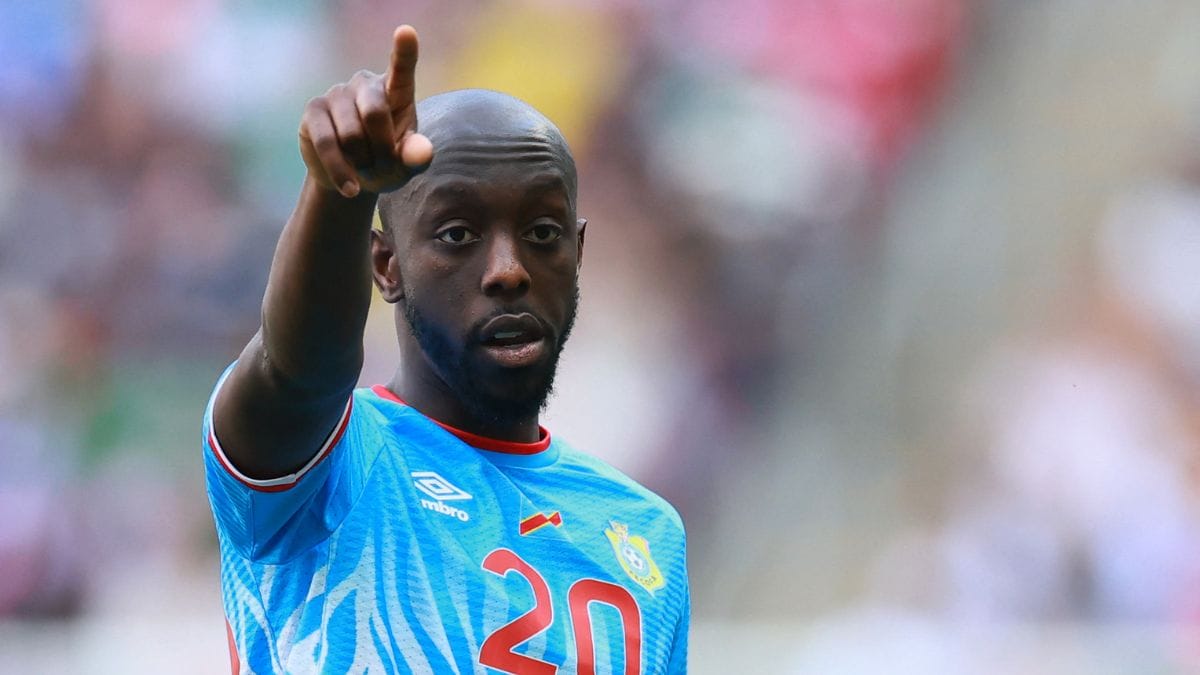 Yoane Wissa, da RD Congo, durante a partida