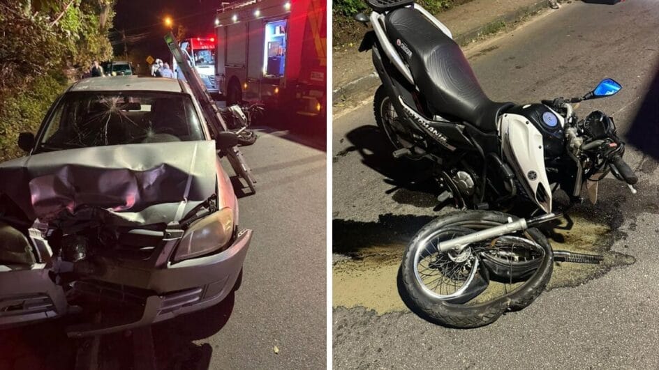 Motorista do carro foi preso (Foto: CBMSC, Divulgação)