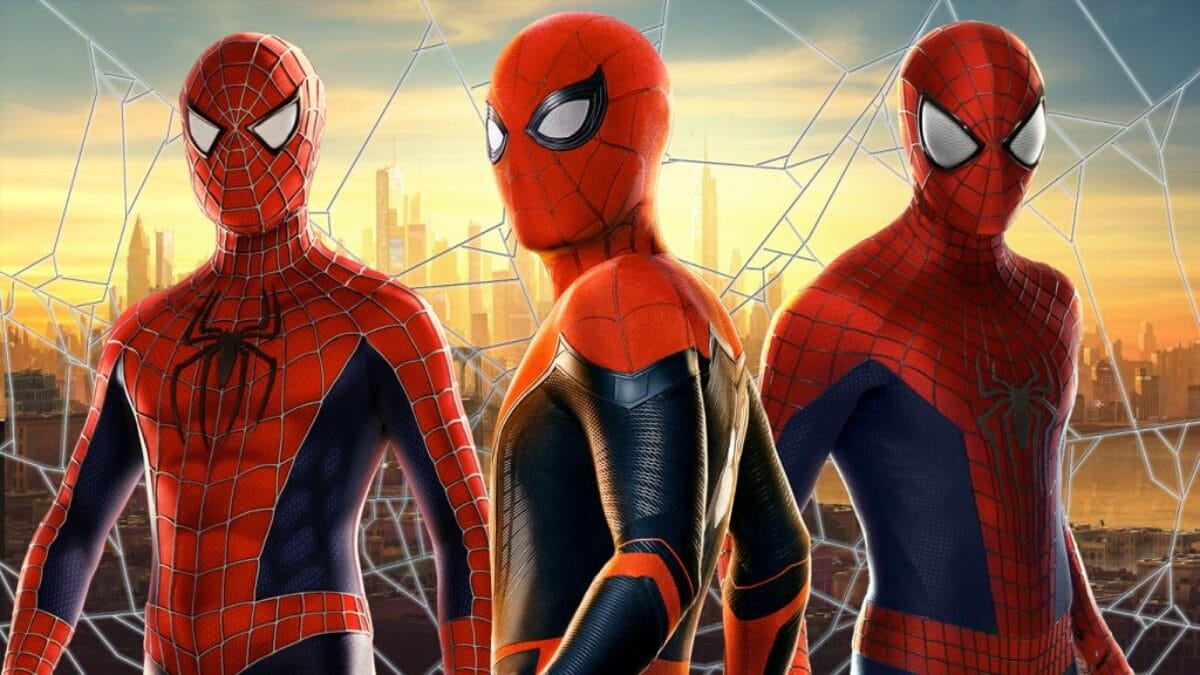 Tobey Maguire, Andrew Garfield e Tom Holland dividiram a tela em "Sem Volta Para Casa", filme que se tornou um dos maiores sucessos da história da franquia. (Foto: Divulgação Sony Pictures)