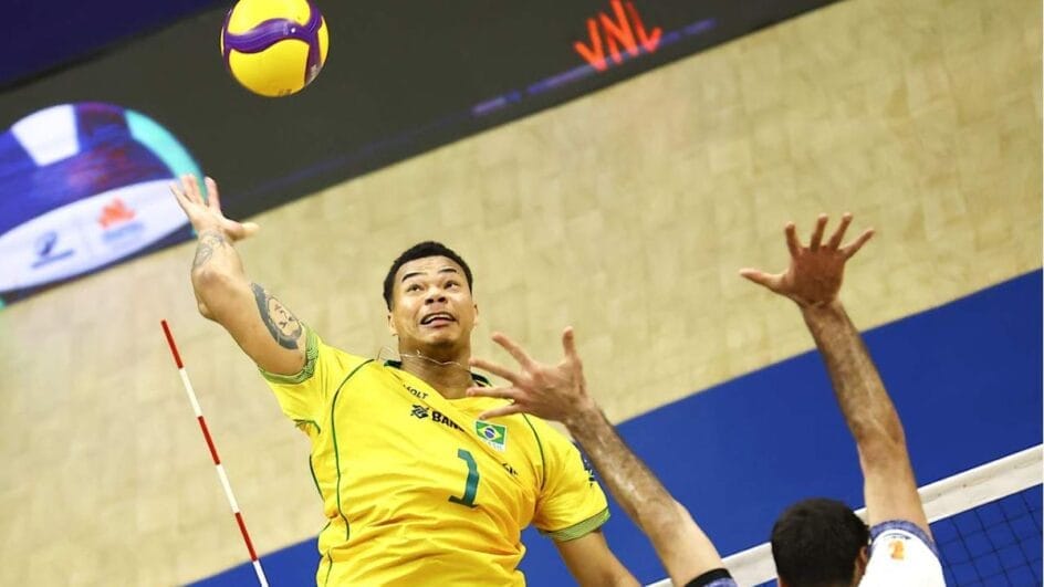 Darlan na vitória do Brasil sobre o Irã na VNL