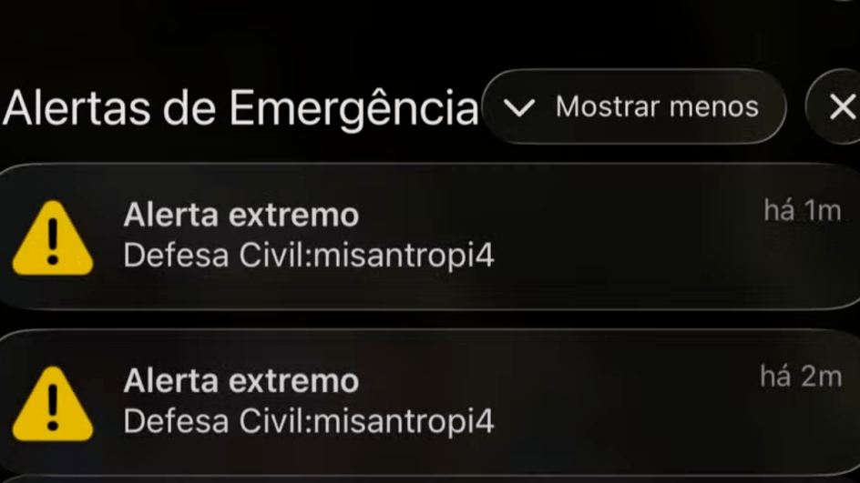 Alerta foi emitido para cidades de todo o Brasil (Foto: Reprodução)