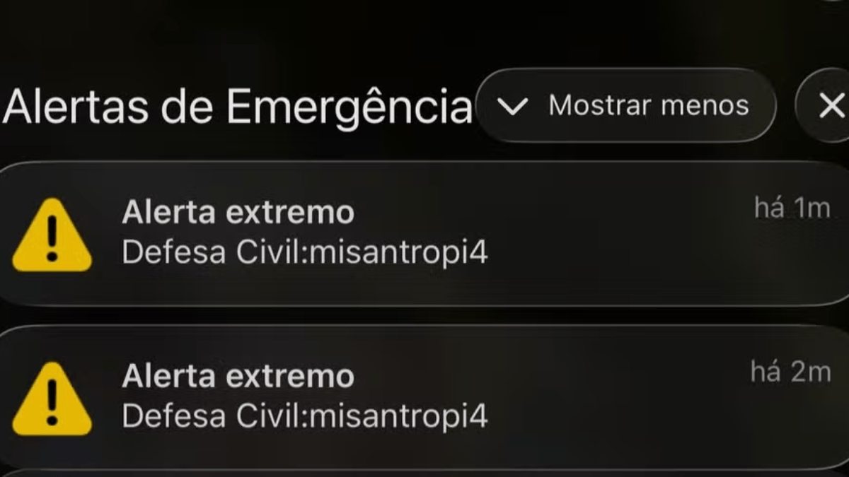Alerta foi emitido para cidades de todo o Brasil (Foto: Reprodução)