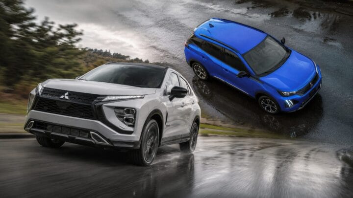 Mitsubishi Eclipse e Peugeot 2008 estão entre os veículos com maior desconto (Mitsubishi e Peugeot, divulgação)