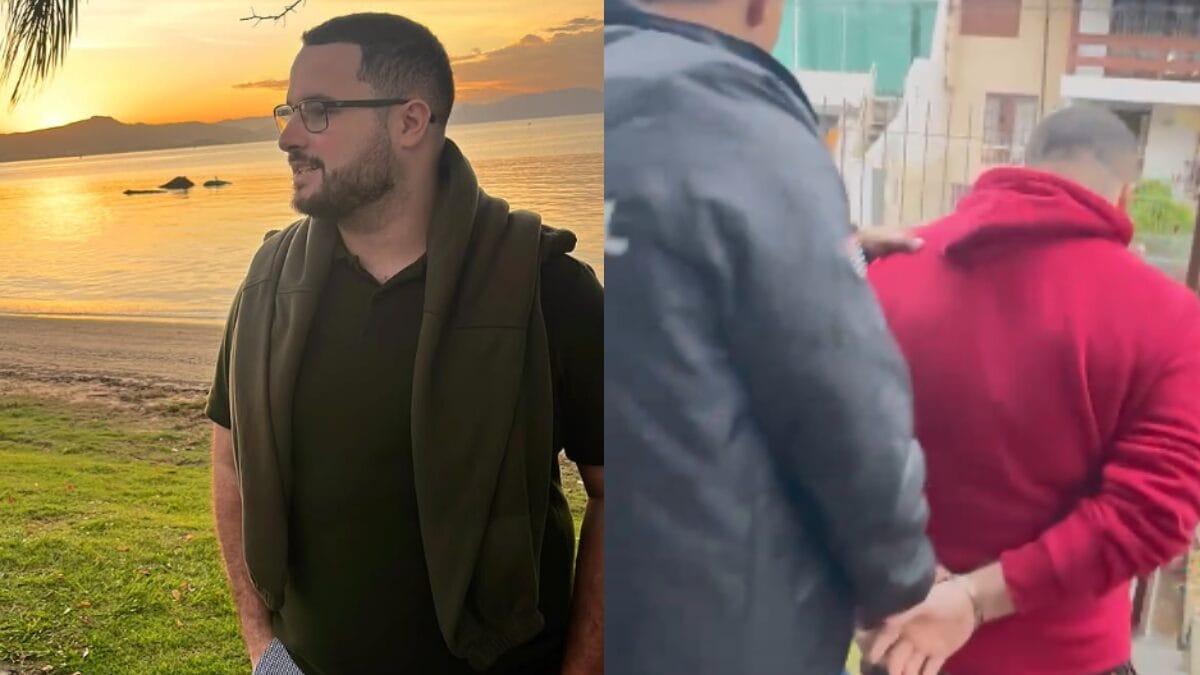 Matheus foi preso em casa, em Florianópolis (Foto: Redes sociais, Reprodução; PCSC, Divulgação)