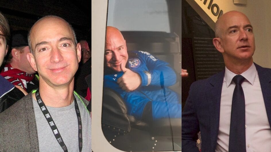 Jeff Bezos, fundador da Amazon, Blue Origin e investidor na startup de neurociência Flourish — trajetória de três décadas de inovação