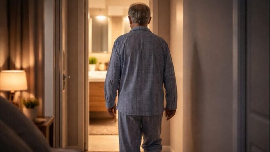 O avanço da idade aumenta o risco de noctúria, mas o sintoma também pode estar ligado a problemas urinários, sono ruim e uso de medicamentos. (Foto: Reprodução)