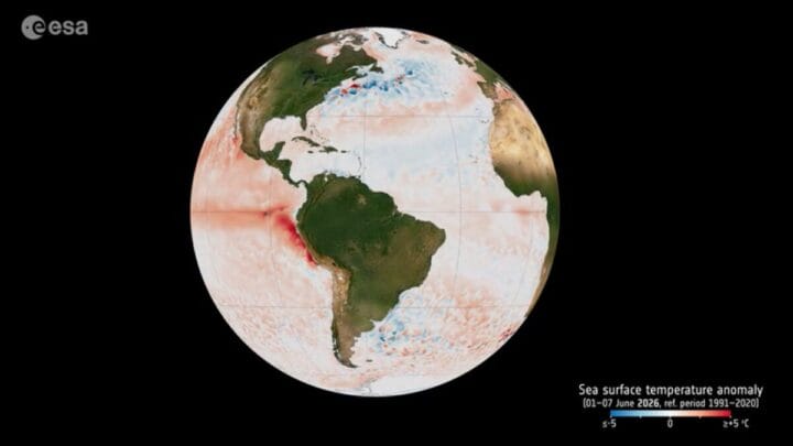 Imagens mostram formação do El Niño (Foto: ESA, Divulgação)