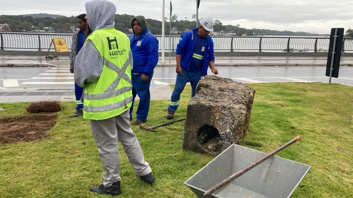 Artefato arqueollógico encontrado na Lagoa (Foto: Divulgação, PMF)