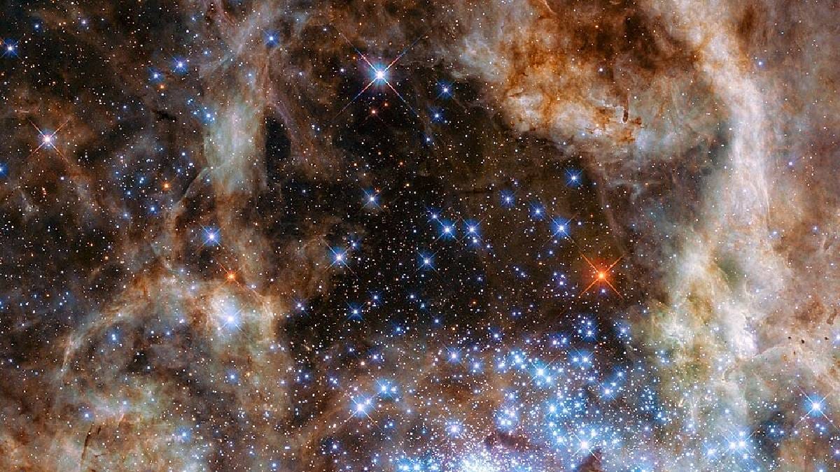 Estrelas azuis massivas são muito quentes, luminosas e têm vida curta (Foto: NASA, ESA, P. Crowther / Wikimedia Commons)
