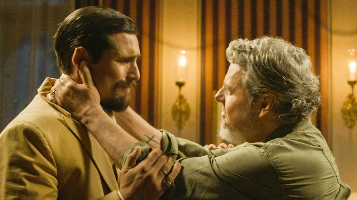 Casemiro (Cássio Gabus Mendes) confronta Mirinho (Nicolas Prattes)Globo/ Divulgação