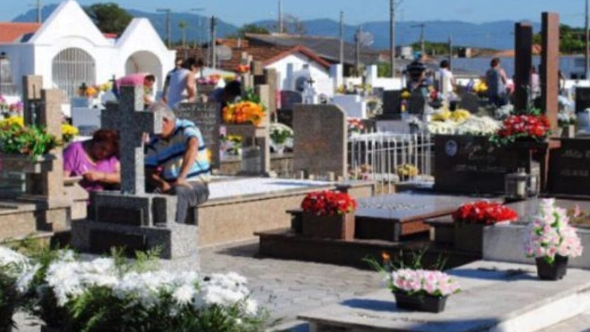 Cemitério Municipal de Tijucas, no bairro Praça entrou em situação de emergência em fevereiro de 2025 (Foto: Prefeitura de Tijucas, Divulgação)