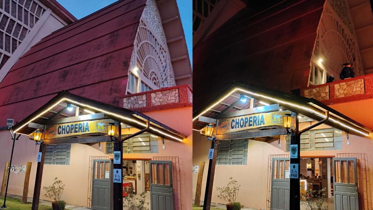 fachada de choperia em subsolo de igreja