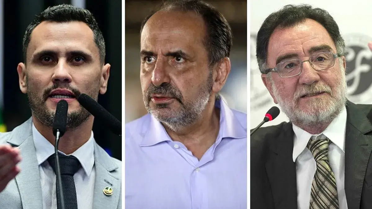 Cleitinho, do Republicanos (à esquerda), lidera cenários contra Alexandre Kalil, do PDT, (ao centro) e Patrus Ananias, do PT (Fotos: Pedro França, Agência Senado / Divulgação / Marcelo Camargo, Agência Brasil)