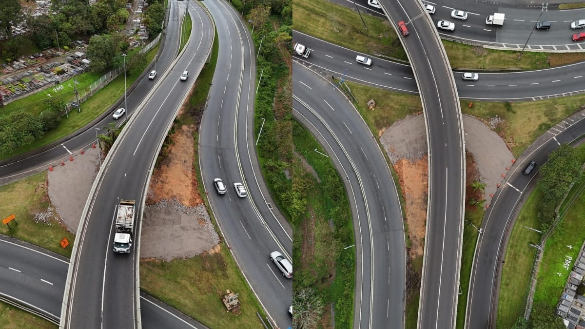 Começam as obras do novo elevado que promete aliviar o trânsito no Trevo do Itacorubi (Foto: Divulgação, PMF)