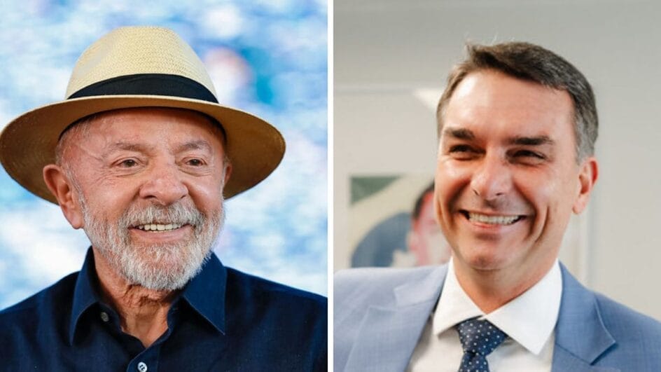 Lula e Flávio Bolsonaro