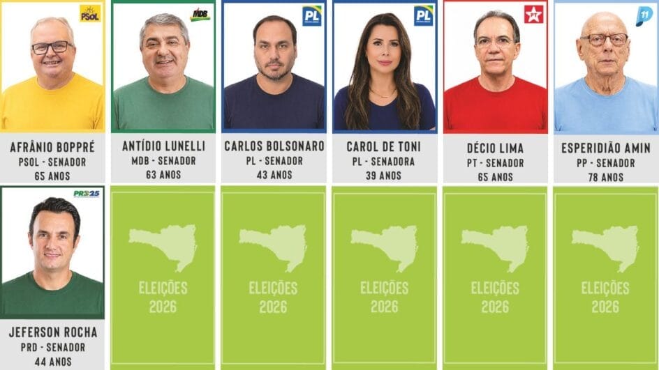 Corrida ao Senado a três meses das eleições em SC
