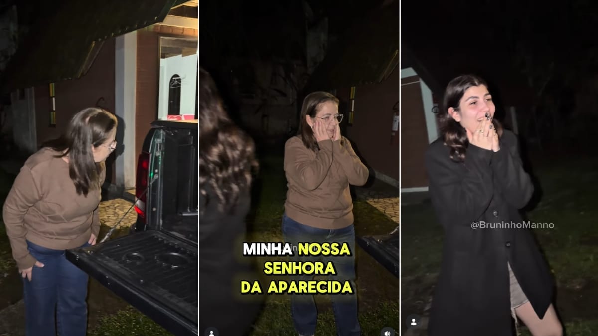 Depois de 8 horas de estrada, família descobre que as malas ficaram em Florianópolis (Foto: Redes Sociais)