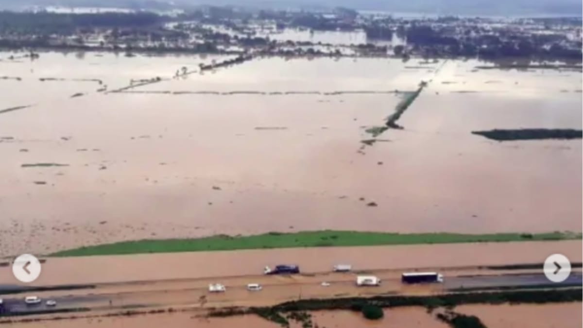 Eventos extremos de chuva, como acumulados entre 300 mm e 500 mm em curto período, embora não sejam frequentes, são possíveis e já foram registrados em diferentes momentos na região (Foto Reproduçâo, Praia de Tijucas via Instagram)