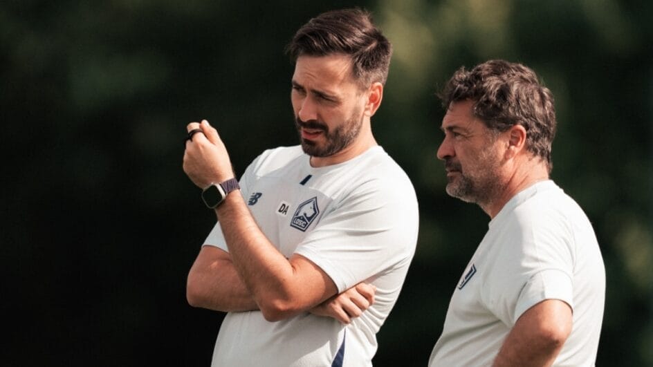 Davide Ancelotti já comandou o primeiro treino no Lille (Foto: Losc Lille, Divulgação)