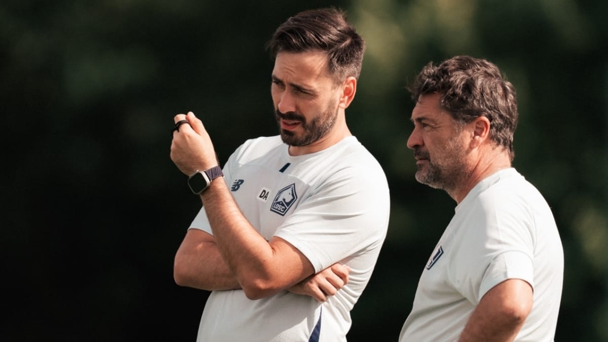 Davide Ancelotti já comandou o primeiro treino no Lille (Foto: Losc Lille, Divulgação)