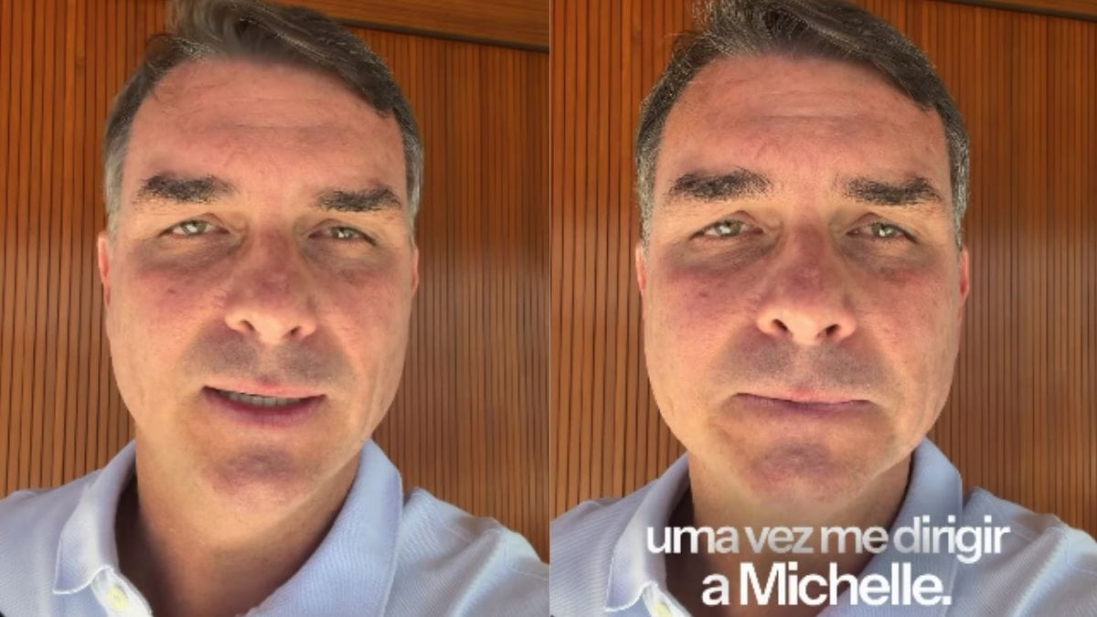 Flávio Bolsonaro posta vídeo pedindo desculpas a Michelle