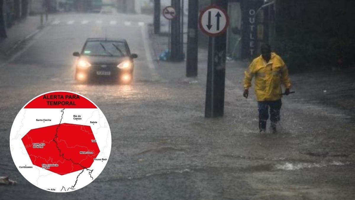 Chuva em SC e alerta da Defesa Civil