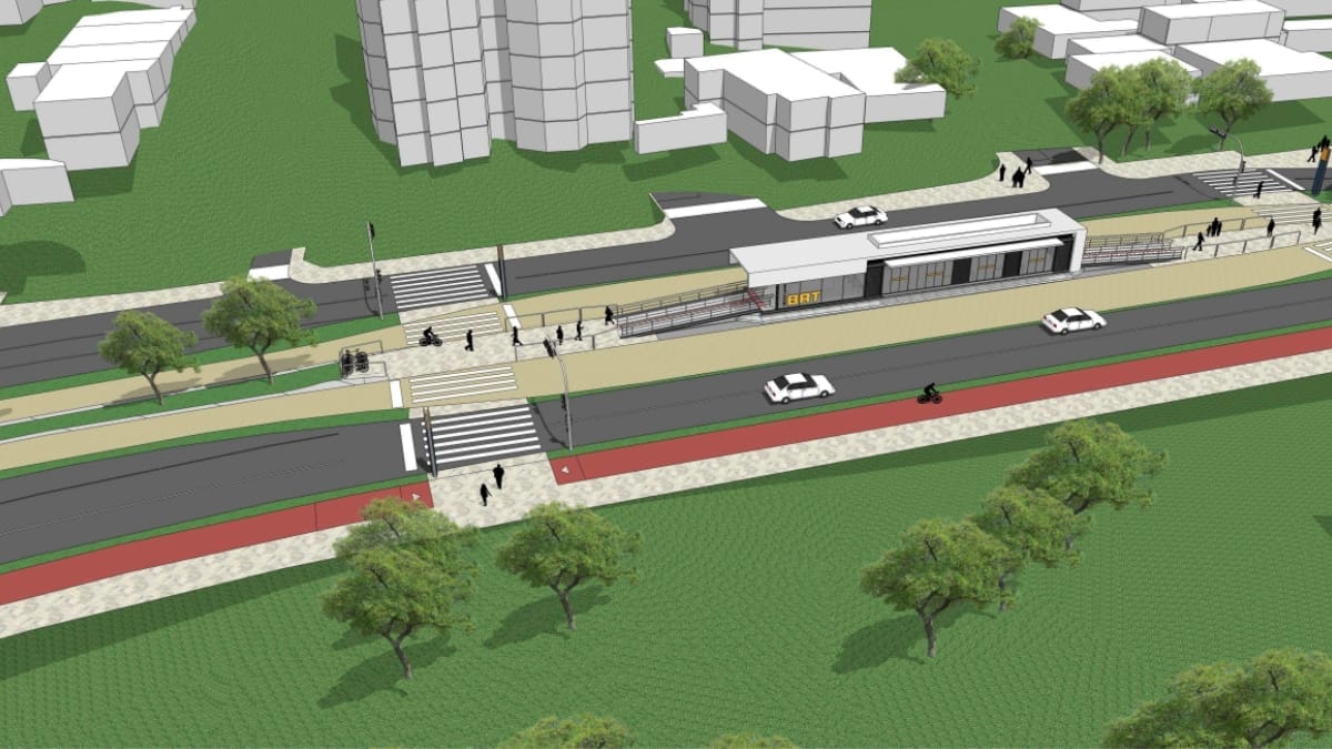 Fotos do projeto do novo BRT em Florianópolis (Foto: Divulgação, PMF)