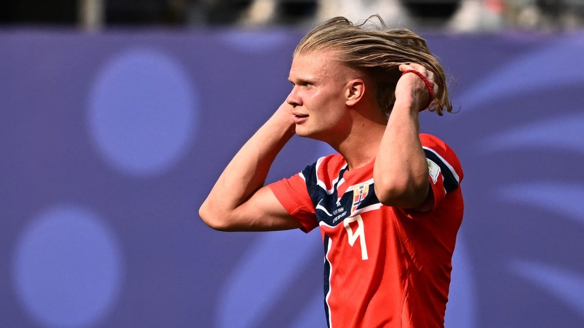 Haaland marcou duas vezes na eliminação brasileira (Foto: REUTERS)