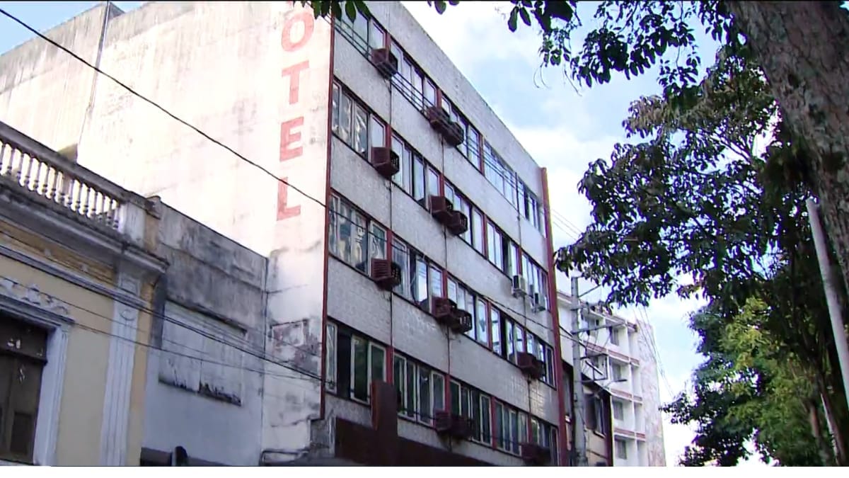 Hotel Social 2S está no centro de disputa entre Prefeitura de Florianópolis e Justiça (Foto Reprodução, NSC TV)