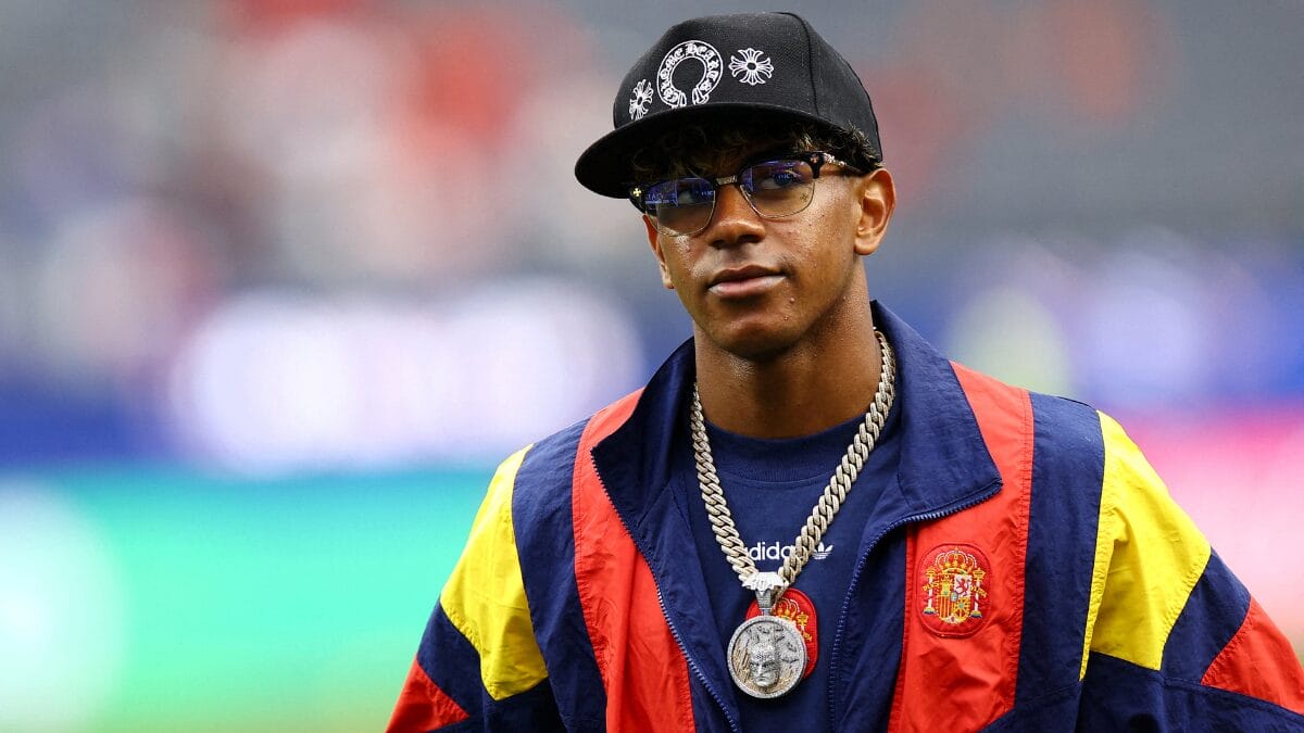 Spain's Lamine Yamal during a pitch walkaround before the match REUTERS/Lisi Niesner TPX IMAGES OF THE DAY