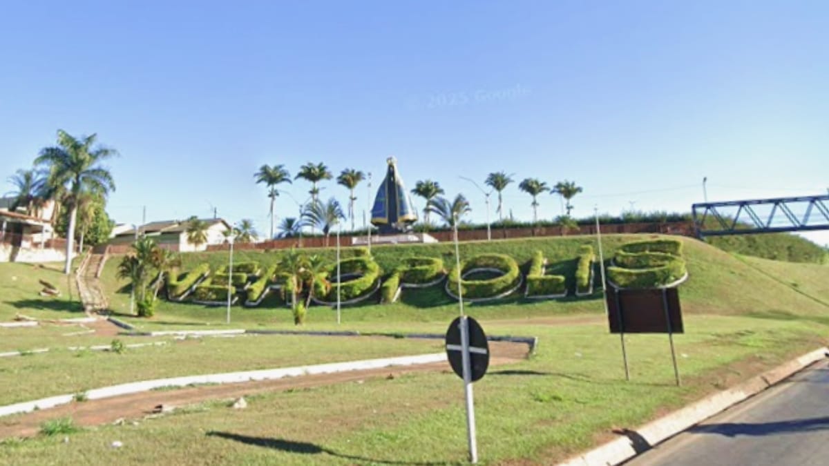 Local onde ficava a imagem de Nossa Senhora Aparecida em Nerópolis (Foto Divulgação, Google)