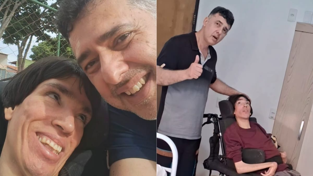 Pai de homem com paralisia cerebral faz vaquinha para custear cirurgia contra câncer de próstata (Foto: Redes Sociais)
