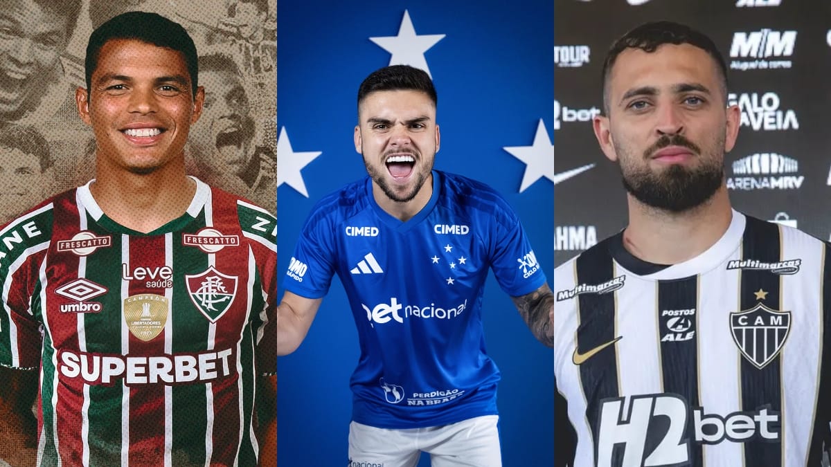 Reforços foram oficializados durante a pausa para a Copa (Foto: Divulgação, Gustavo Aleixo e Pedro Souza)