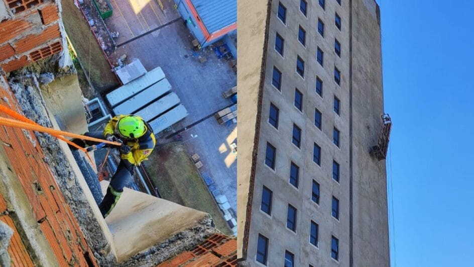 Resgate em Chapecó de trabalhador