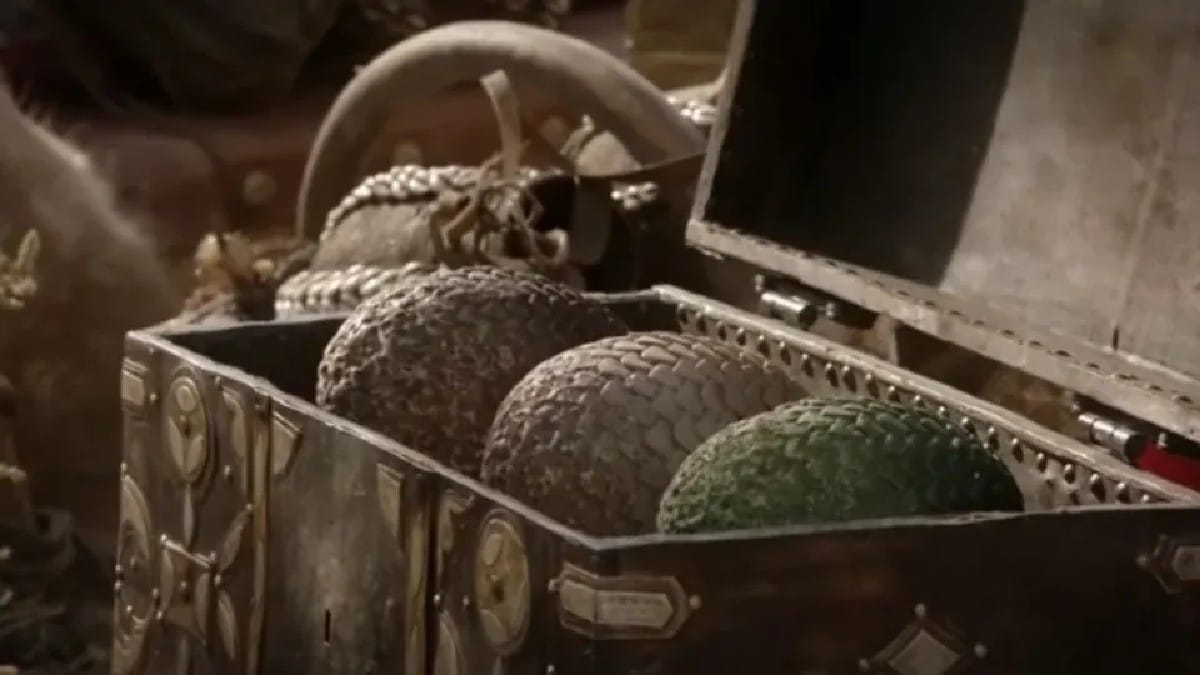 Mas isso também não era garantia. Alguns ovos nunca chocavam. Outros viravam pedra. E havia dragões que nasciam frágeis demais para sobreviver (Foto: Reprodução / HBO)
