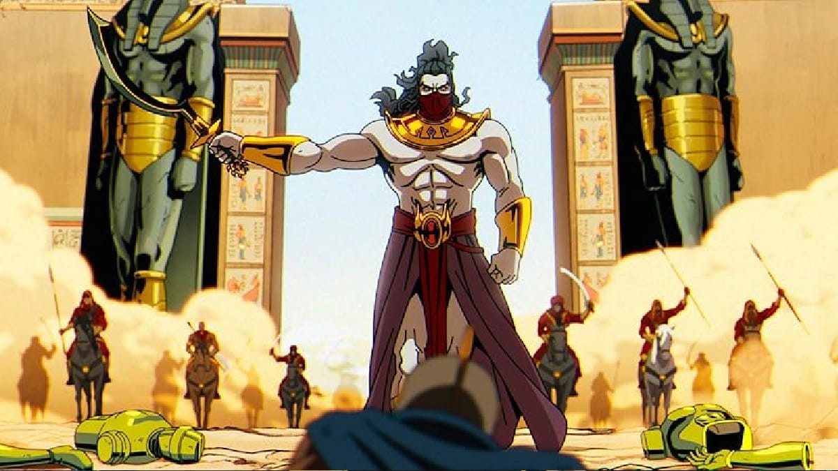 Ele sempre mantém quatro arautos Cavaleiros em uma clara alusão aos Quatro Cavaleiros do Apocalipse da Bíblia (Foto: Divulgação / IMDb)