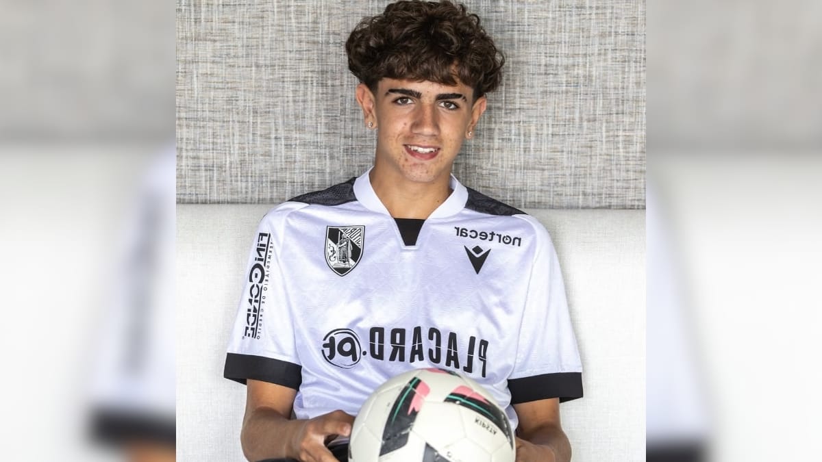 Sobrinho de CR7 foi anunciado no clube português (Foto: Redes sociais, Reprodução)