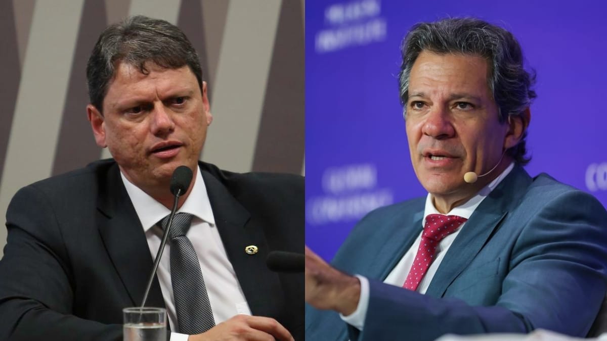 Tarcísio de Freitas e Fernando Haddad (Foto Divulgação, Agência Brasil)
