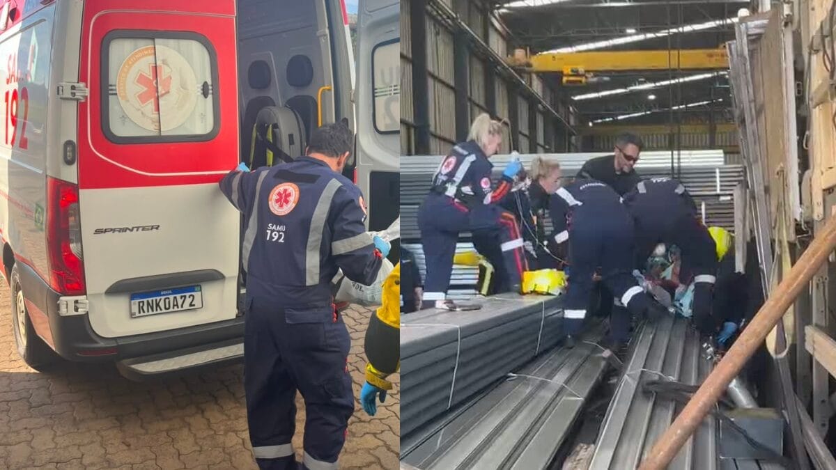 Trabalhador é esmagado entre carga e carreta, mas força-tarefa aérea garante resgate com vida em SC