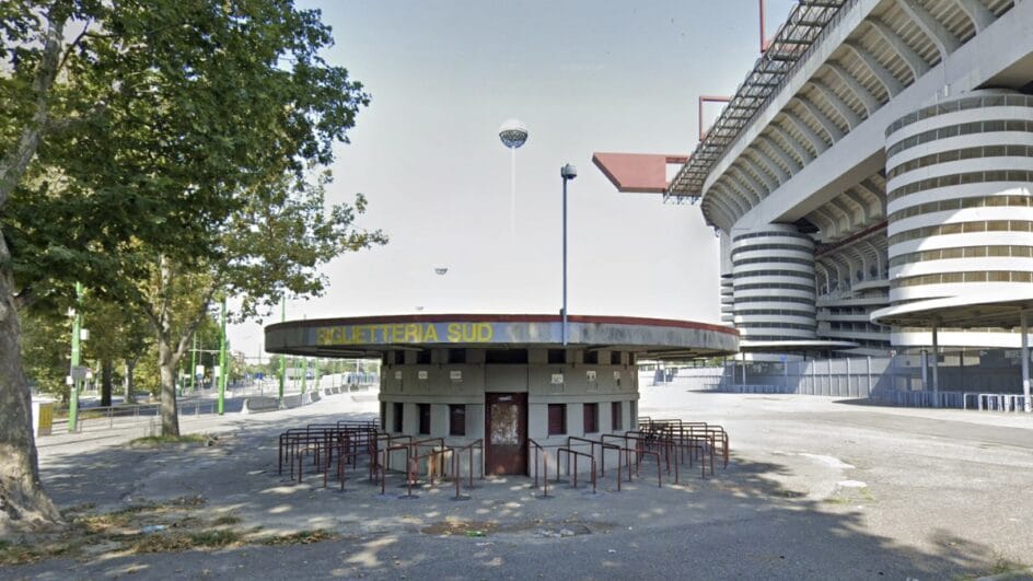 Histórica bilheteria da Curva Sud foi demolida (Foto: Google Maps, Reprodução)