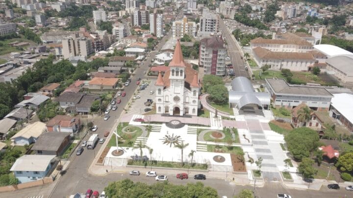 vista aérea da cidade de Videira