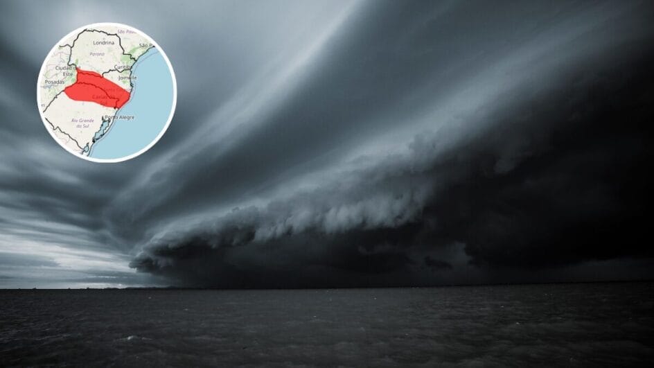 Estado mais atingido deve ser Santa Catarina (Foto: Banco de Imagens; Inmet, Reprodução)