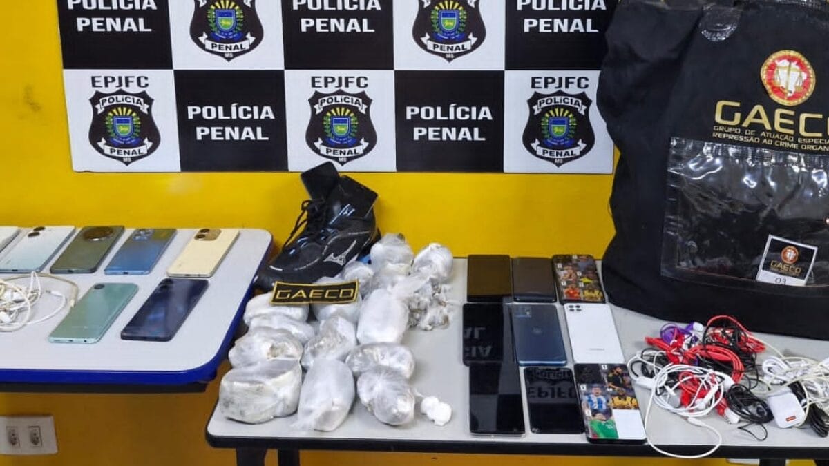 Itens foram apreendidos em presídio no Mato Grosso do Sul (Foto: Gaeco, Divulgação)