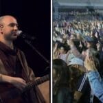 Frei Gilson passa sufoco, Luciano Hang entra em ação e show do religioso arrasta multidão em SC