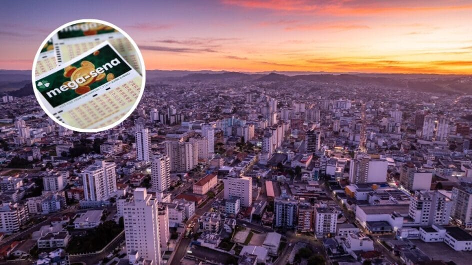 Uma das apostas foi realizada no município de Lages (Foto: Prefeitura de Lages, Divulgação; Rodrigo de Oliveira, Caixa, Divulgação)