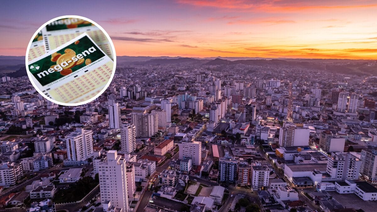 Uma das apostas foi realizada no município de Lages (Foto: Prefeitura de Lages, Divulgação; Rodrigo de Oliveira, Caixa, Divulgação)