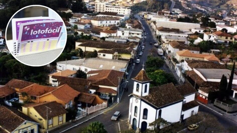 Bolão da Lotofácil foi feito na cidade de Santa Bárbara, em Minas Gerais (Foto: santabarbaramg, Facebook, Reprodução; Marcelo Camargo, Agência Brasil)